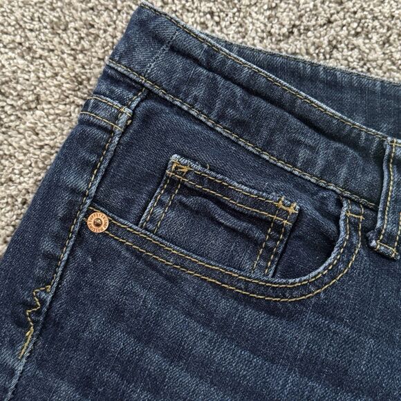 Mossimo Supply Denim Jean Shorts Low Rise Raw Cuffed Hems Juniors Size 9 - Picture 4 of 9